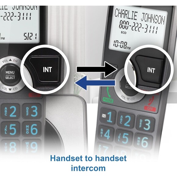 AT&T Cordless Home Phone 2 Handsets Caller ID Speakerphone.... NEW SEALED IN BOX - Picture 3 of 7